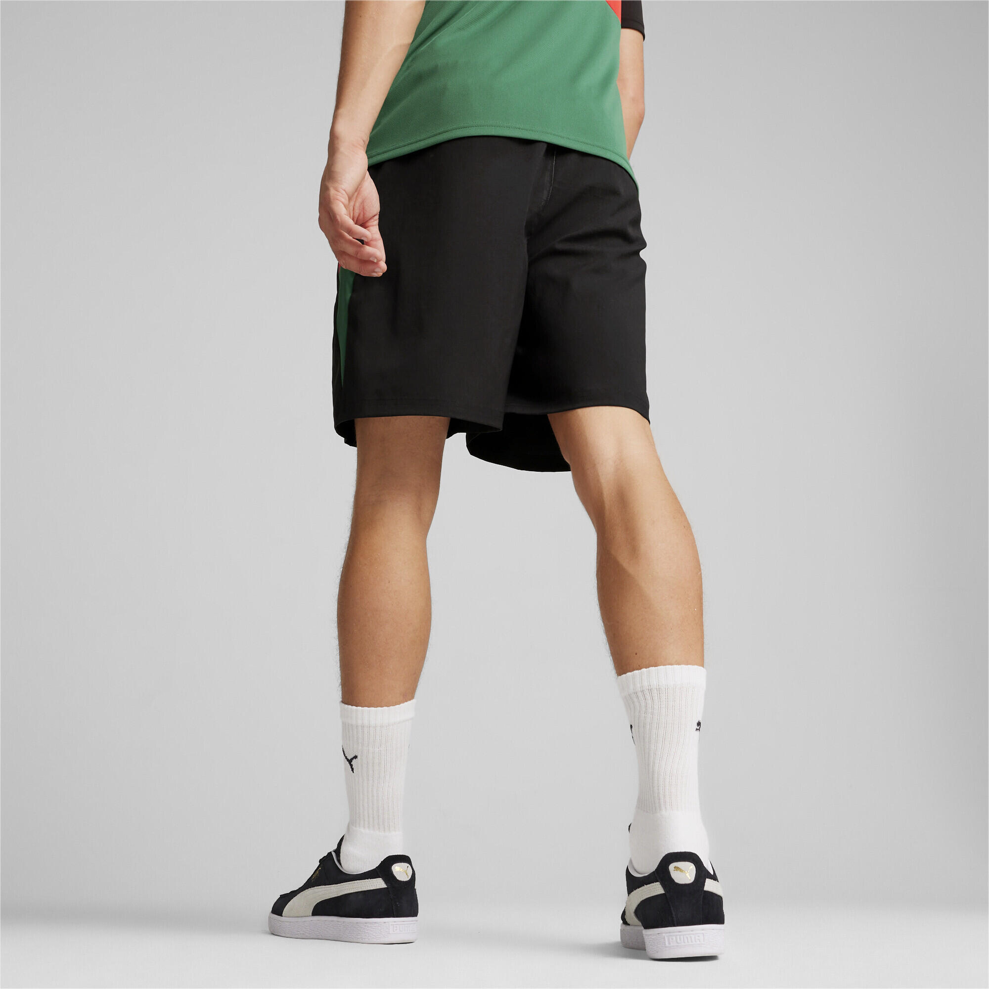 Shorts da calcio FRMF in tessuto da uomo PUMA Black Vine For All Time Red Green 4/6