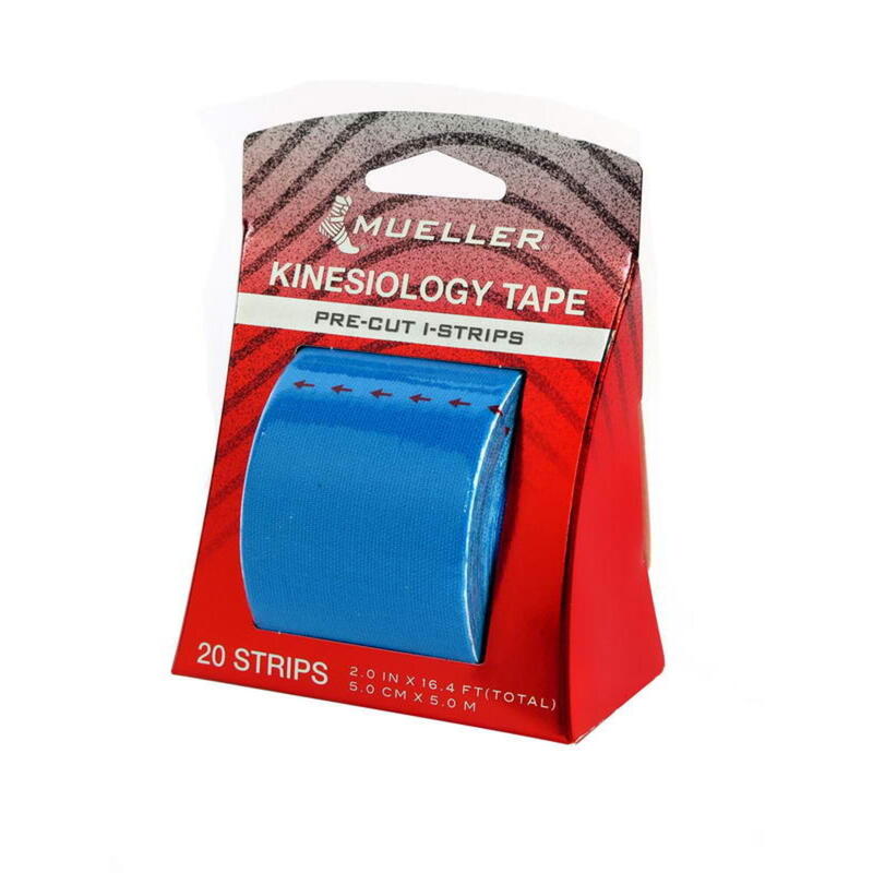 Kinesiology Tape - Pre-Cut I-Strips, Blue (1 roll)