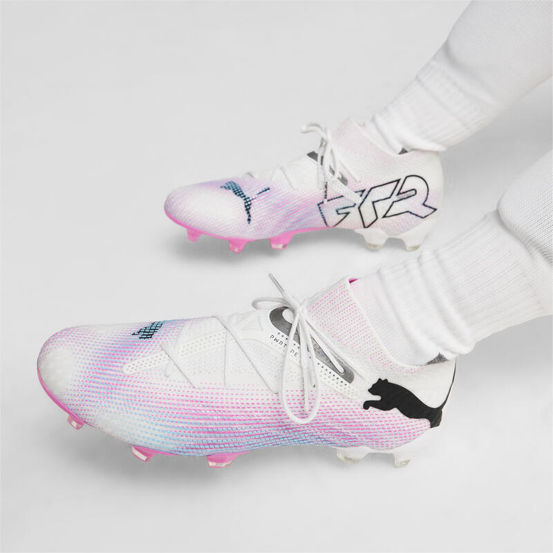 Scarpe da calcio FUTURE 7 ULTIMATE FG/AG da donna PUMA White Black Poison Pink