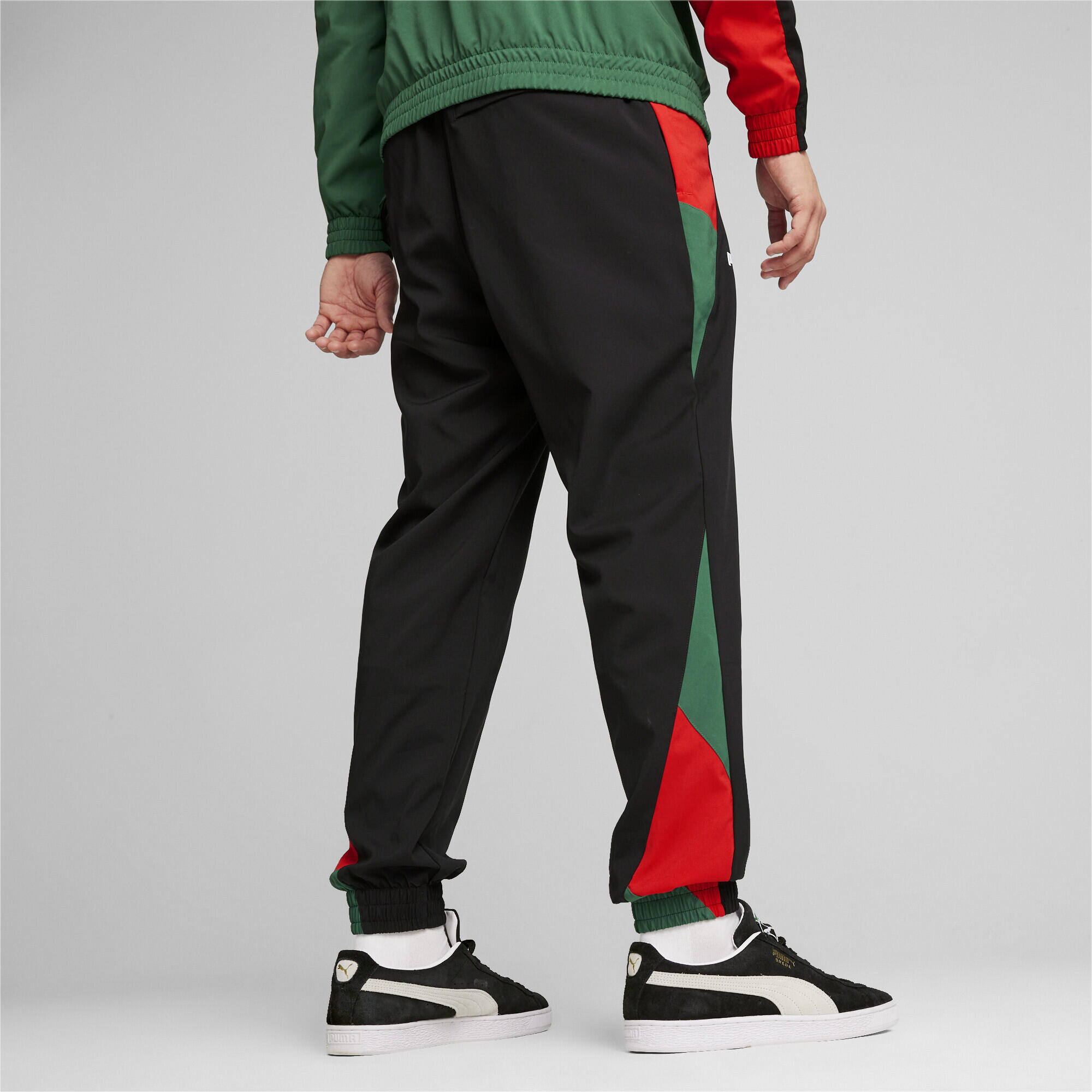 FRMF Fußballhose aus Webstoff Herren PUMA Black Vine For All Time Red Green 5/7