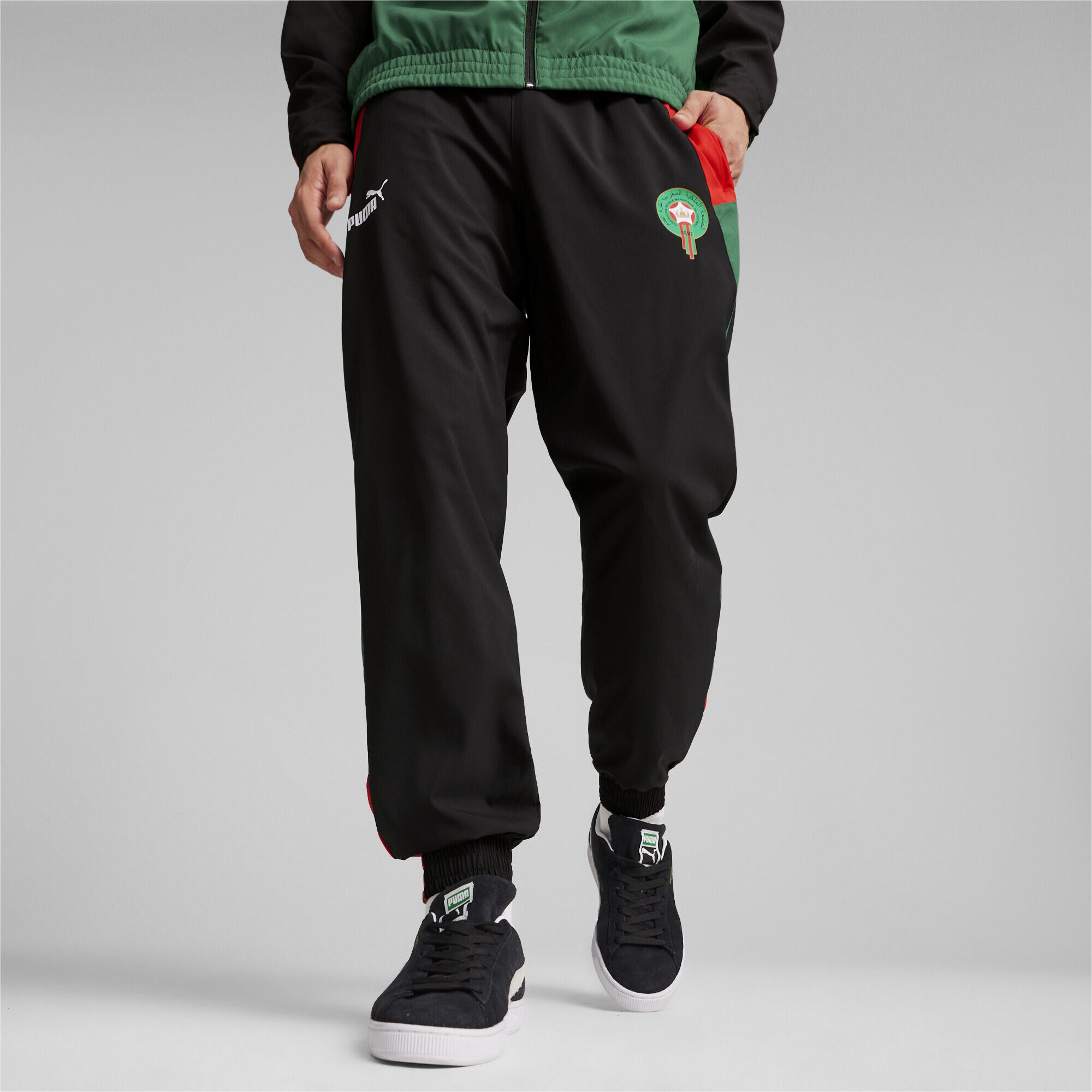 FRMF Fußballhose aus Webstoff Herren PUMA Black Vine For All Time Red Green 2/7