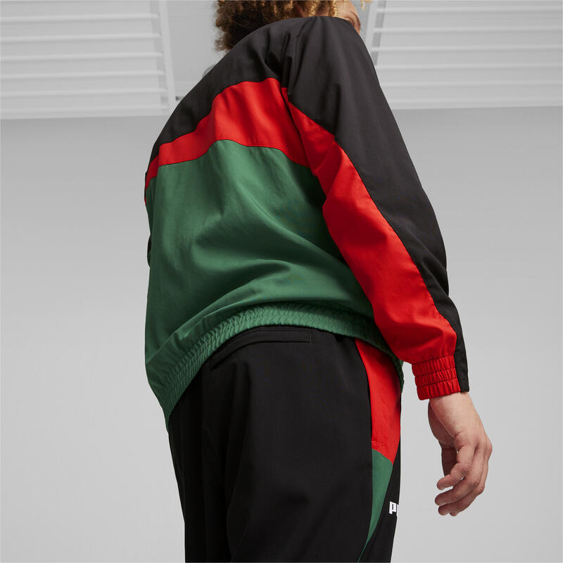 Pantalon de football tissé Maroc PUMA Black Vine For All Time Red Green