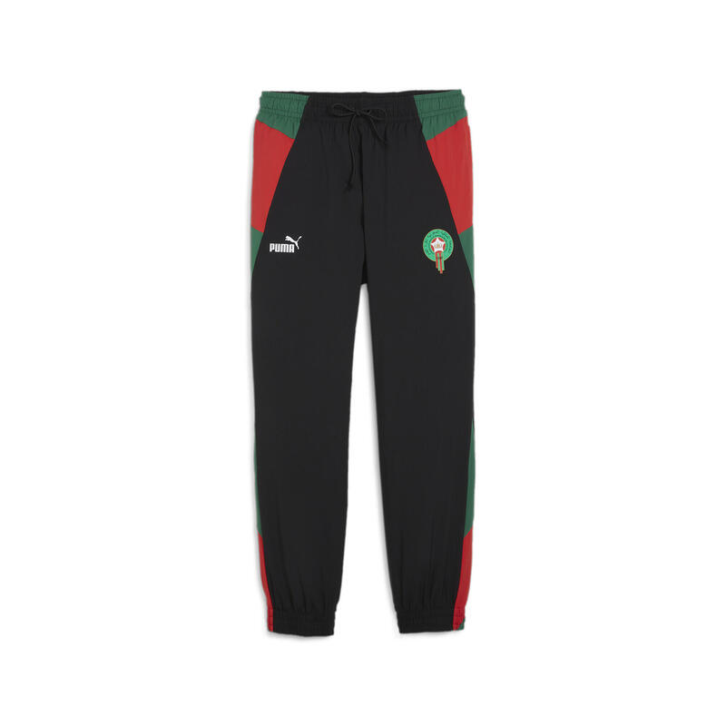 Pantalon de football tissé Maroc PUMA Black Vine For All Time Red Green