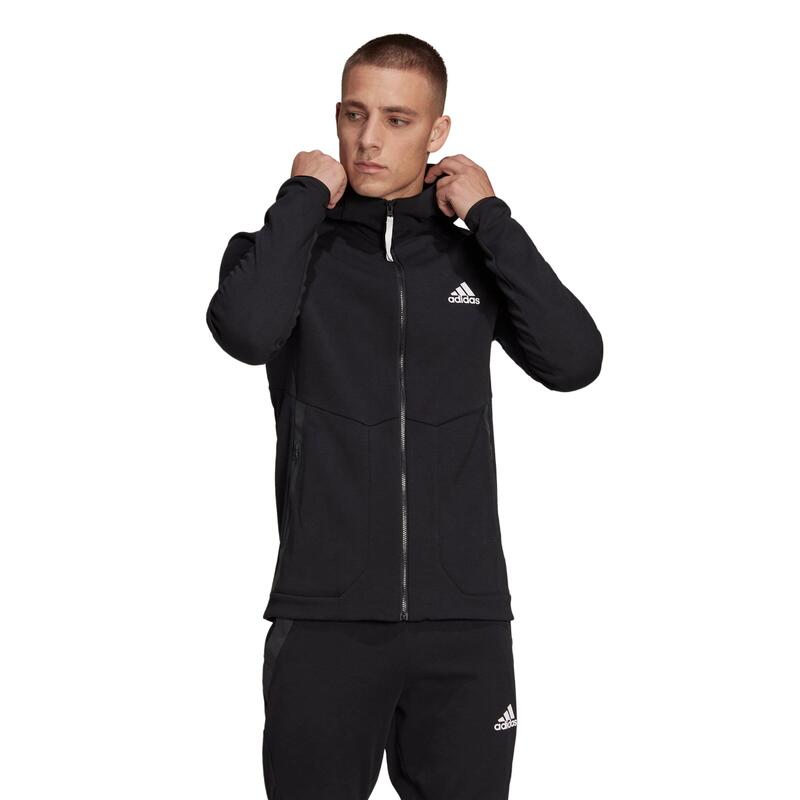 VESTE ZIPPÉE A CAPUCHE ADIDAS NOIR