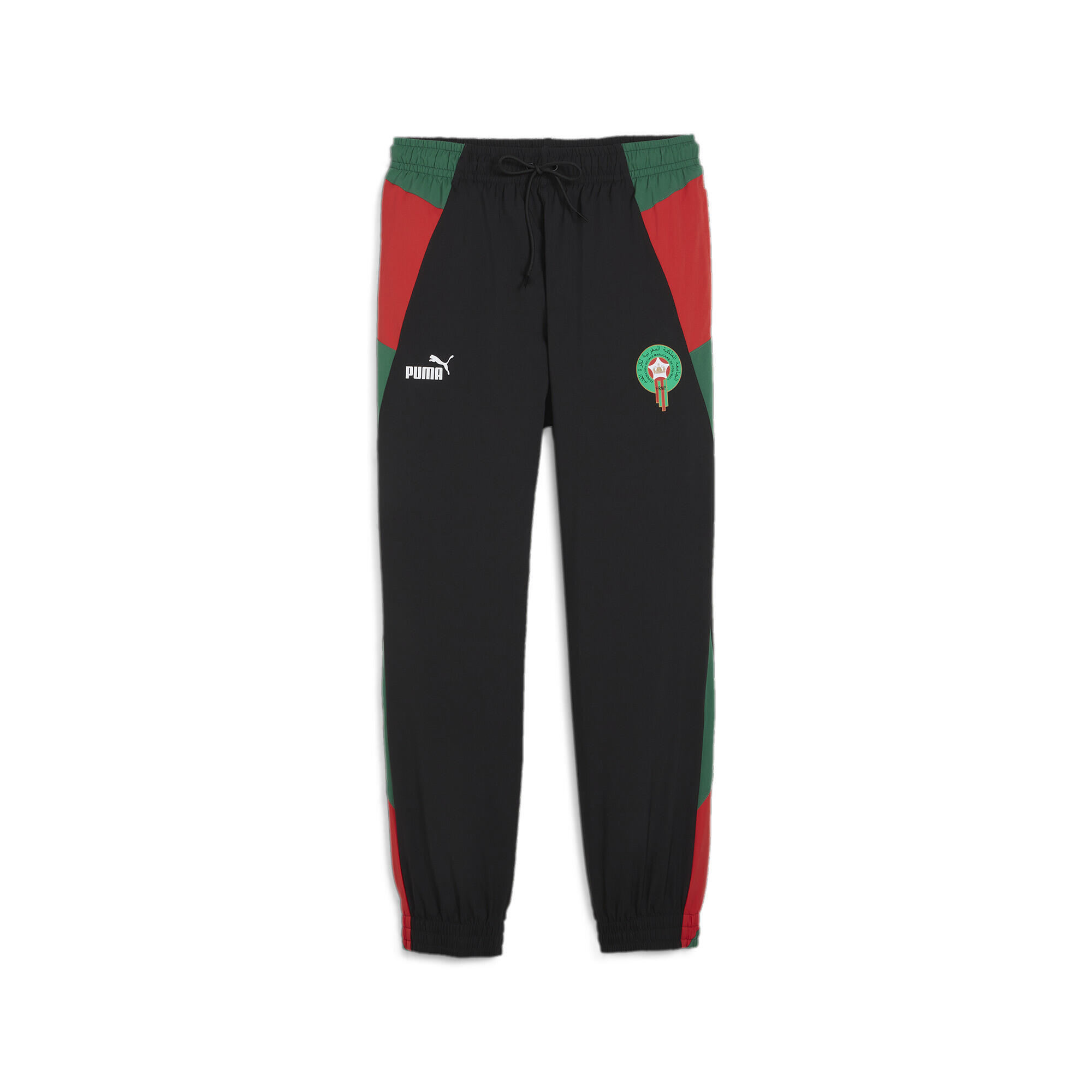 PUMA Geweven FRMF voetbalbroek voor heren PUMA Black Vine For All Time Red Green