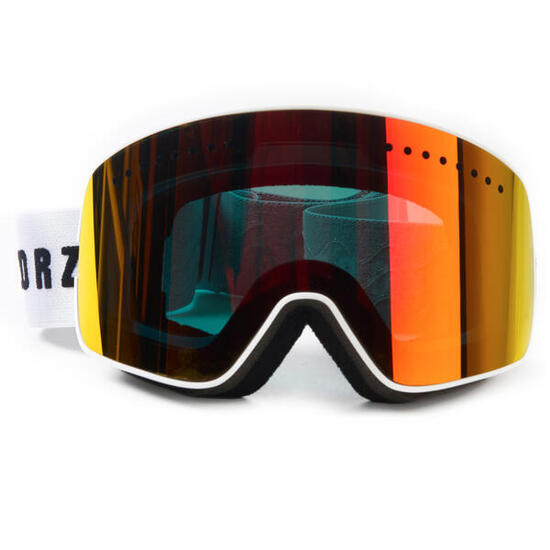 Vizorz Lunettes de ski avec écran gris/rouge - Avec étui rigide