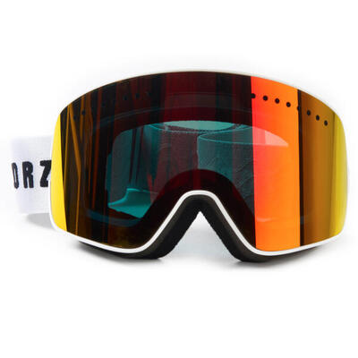 Vizorz skibril met grijs/rood vizier - inclusief hardcase en opberghoes
