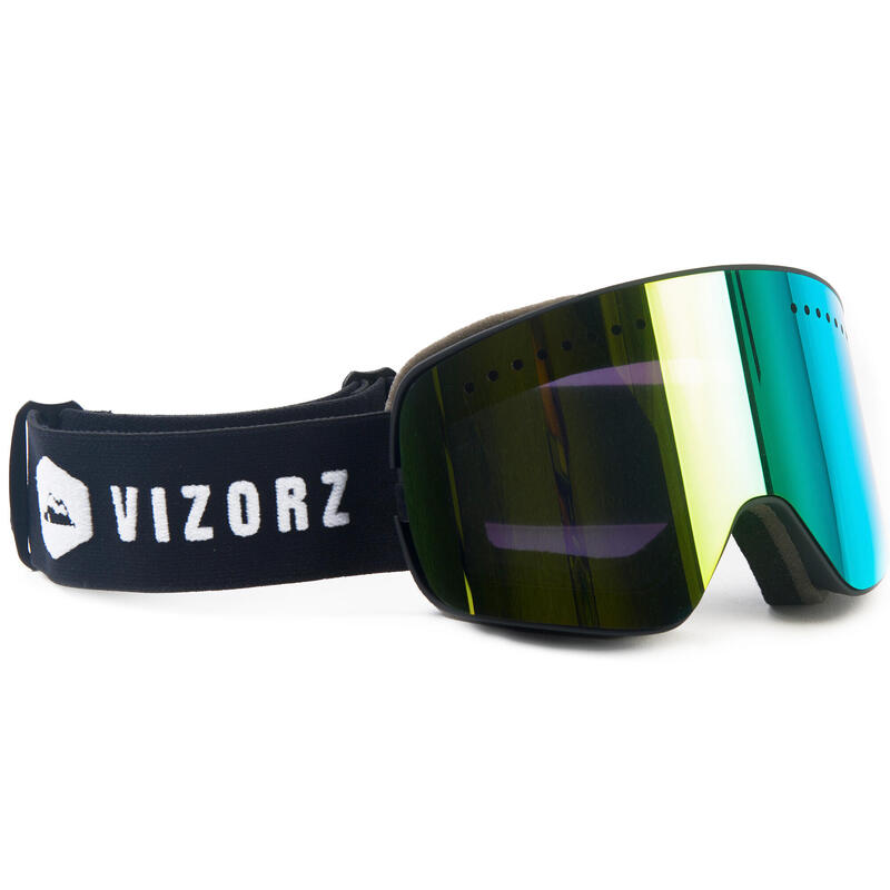 Vizorz Skibril met Grijs/Goud vizier - Inclusief hardcase en opberghoes