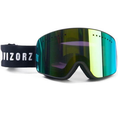 Vizorz skibril met grijs/goud vizier - inclusief hardcase en opberghoes
