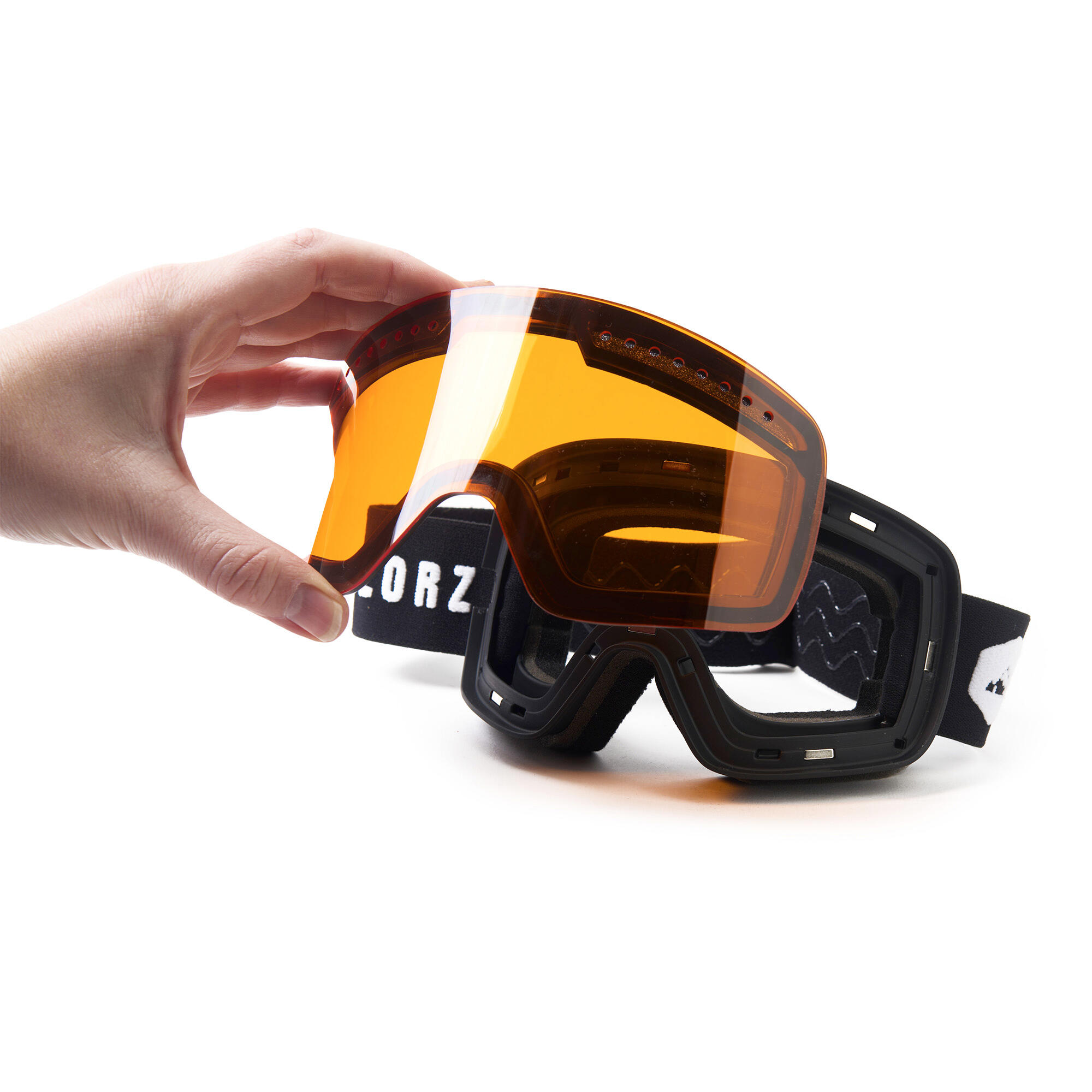 Vizorz Lunettes de ski avec écran gris/or - Avec étui rigide 3/5