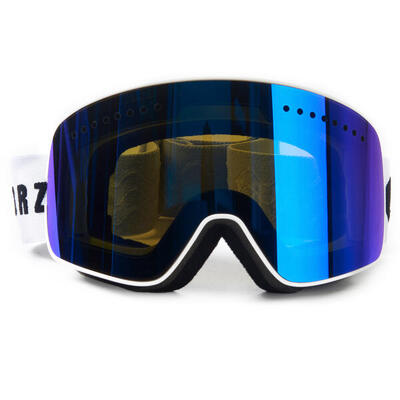 Vizorz skibril met grijs/blauw vizier - inclusief hardcase en opberghoes