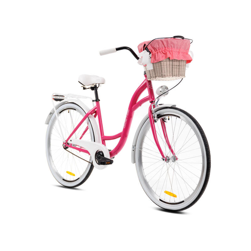 Rower miejski damski GOETZE Style 28, kosz GOETZE Decathlon