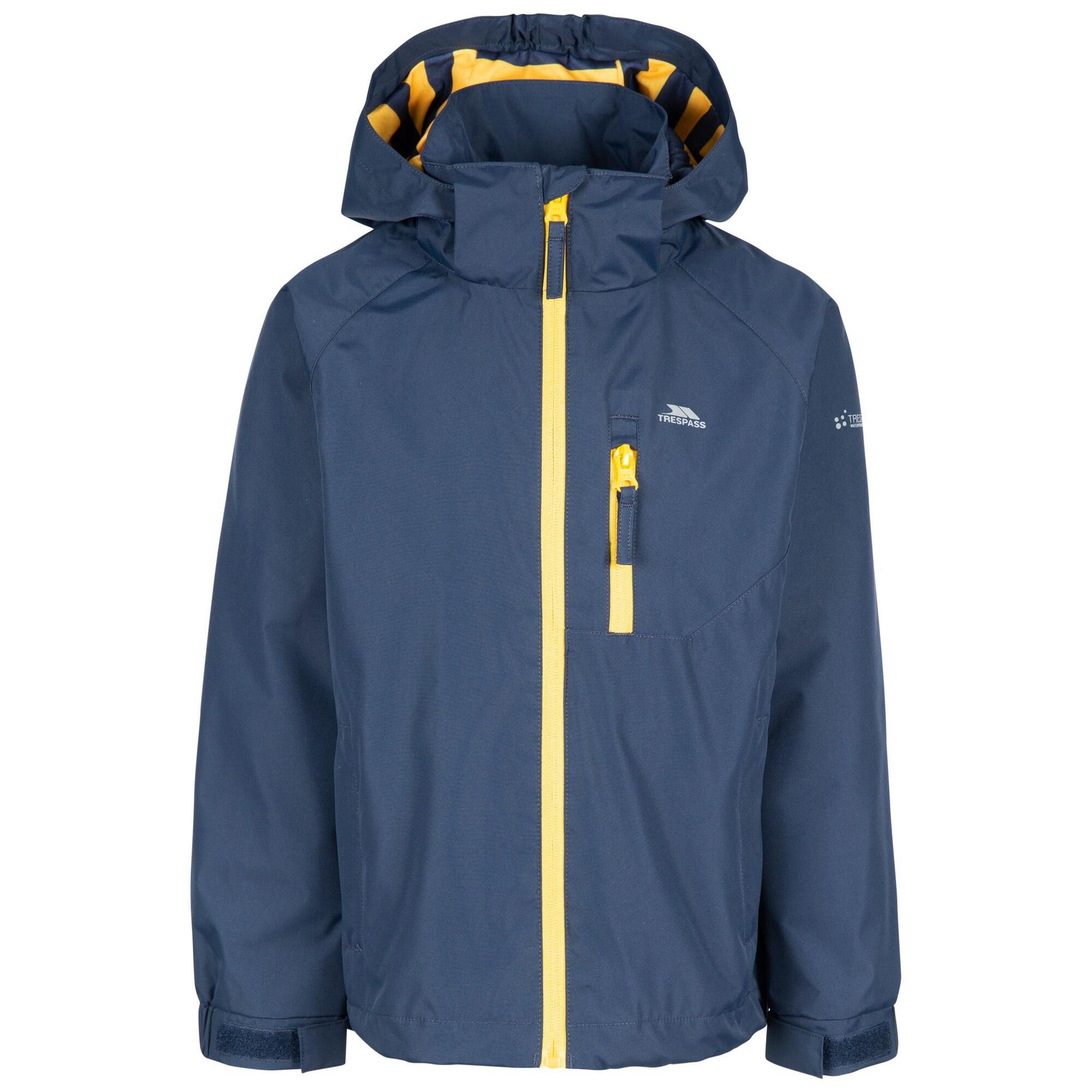 TRESPASS Childrens Boys Overwhelm Rain Jacket (Navy)