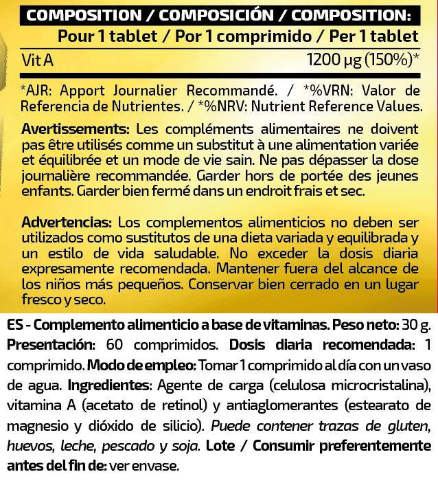Vita A 1200µg - 60 Compresse IO.Genix 2/3