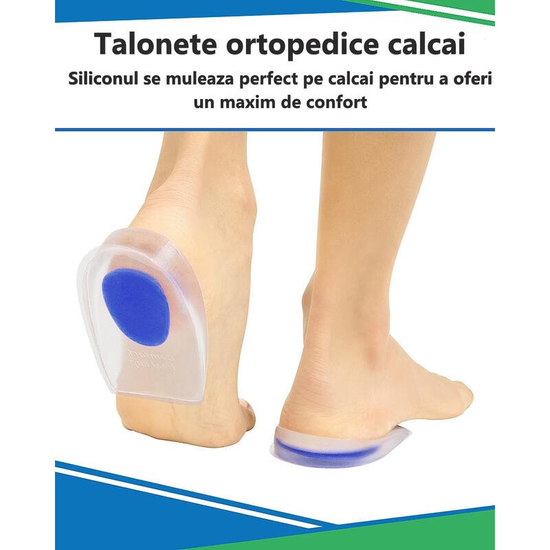 Set 2 Talonete Ortopedice din Gel Pentru Calcai, General Store