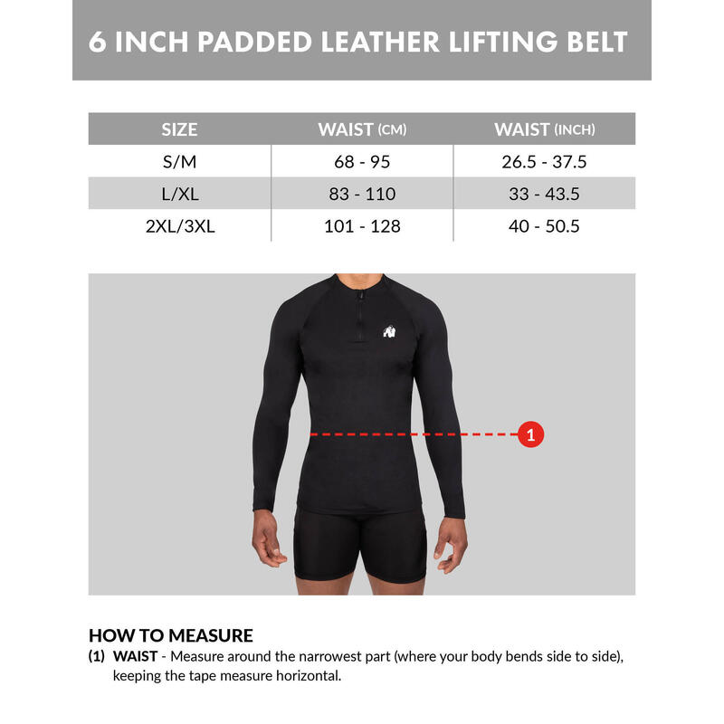 Gorilla Wear 6 Inch Padded Leather Lifting Belt Black/Gold