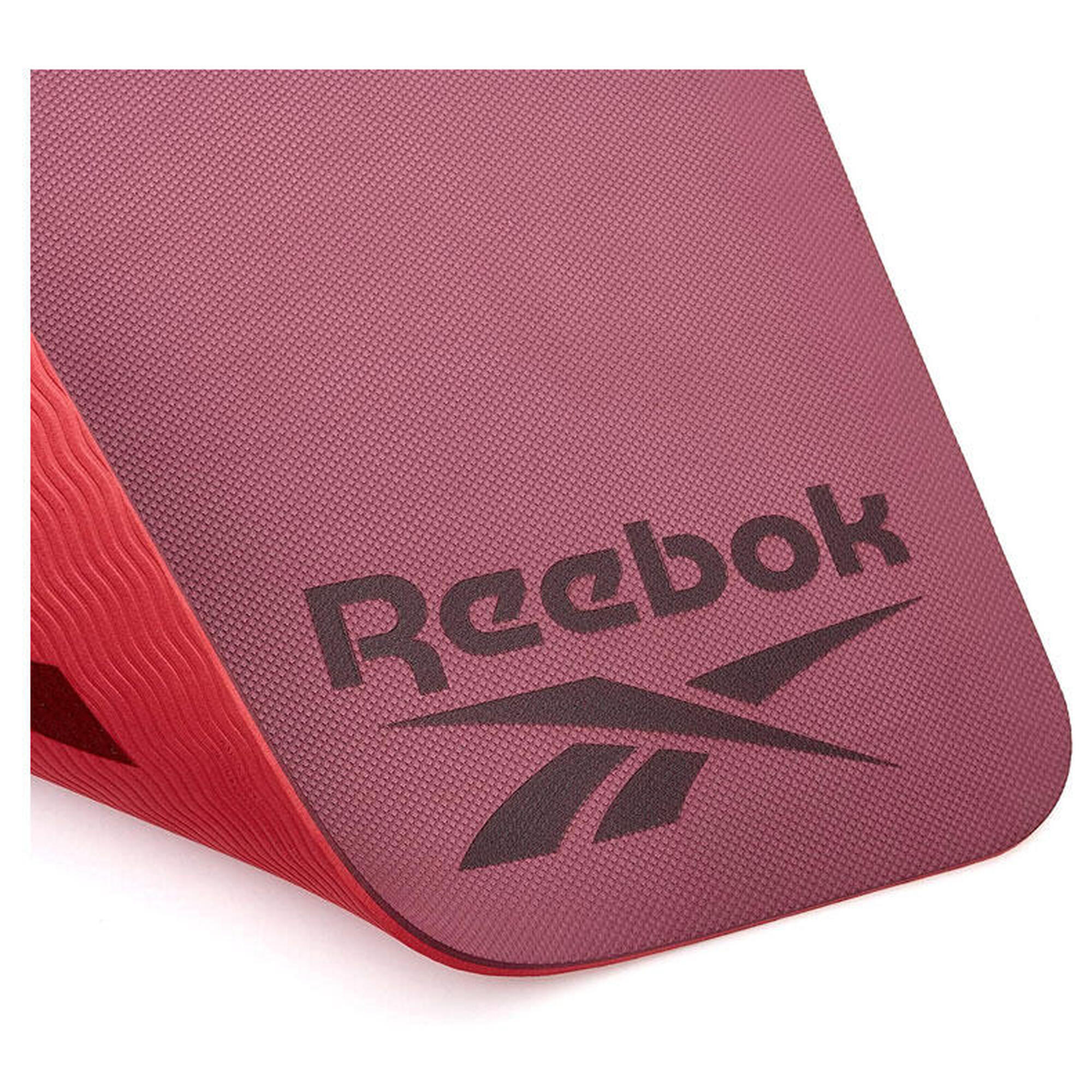 Tapis de Yoga Reebok double face - 6mm - Rouge