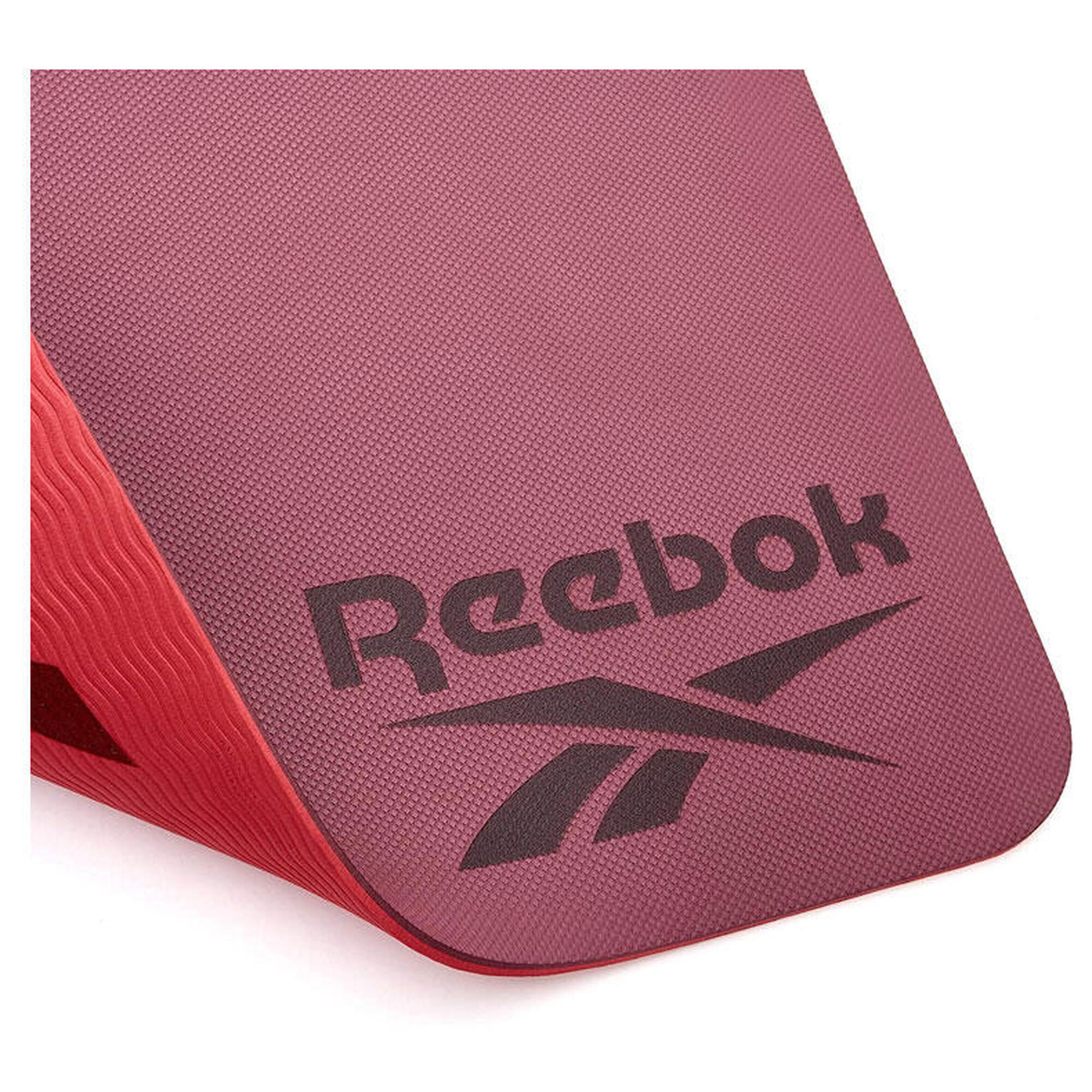 Tappetino Yoga bifacciale Reebok - 6 mm - Rosso