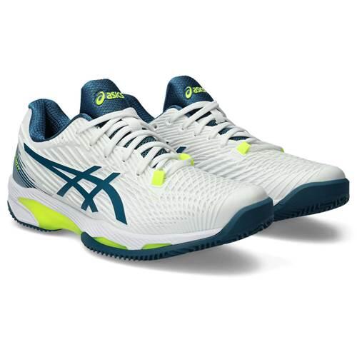 Scarpa da Tennis Uomo Solution Speed FF 2 Clay Bianco Turchese