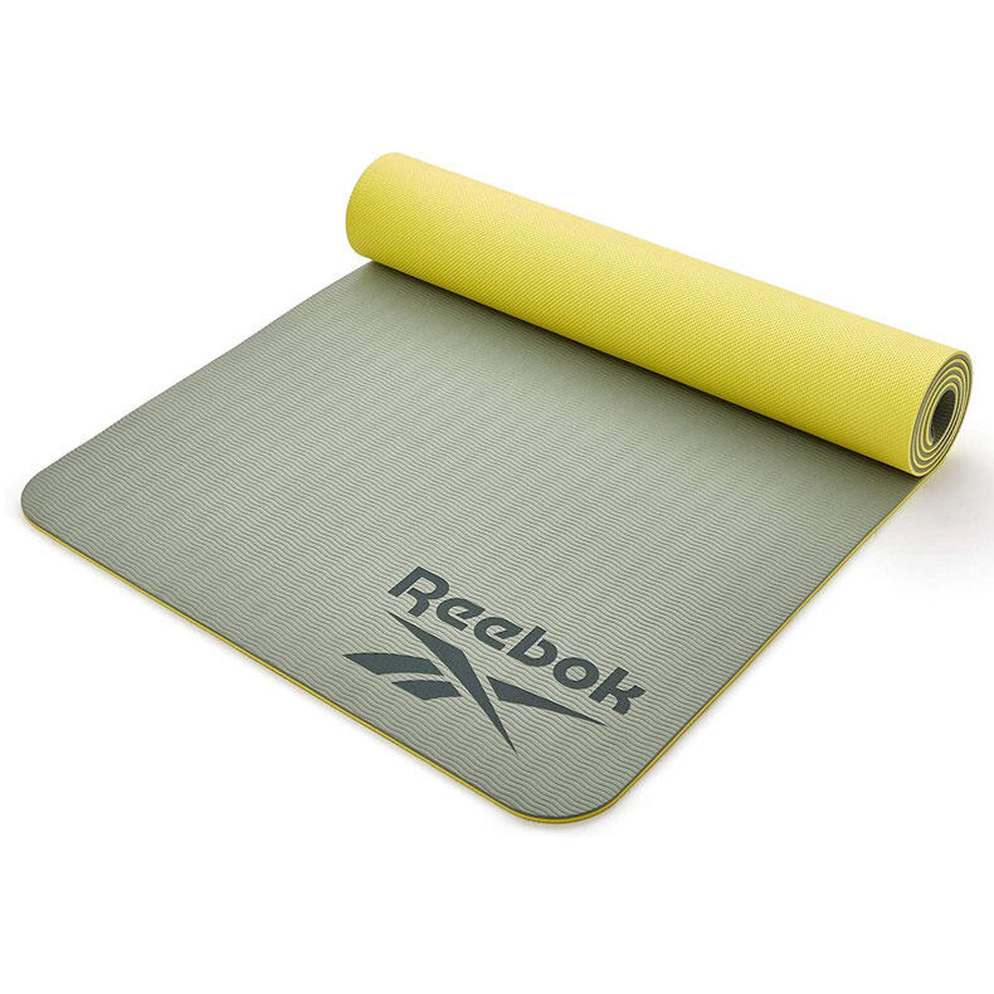 Tapis de Yoga Reebok double face - 6mm - Vert