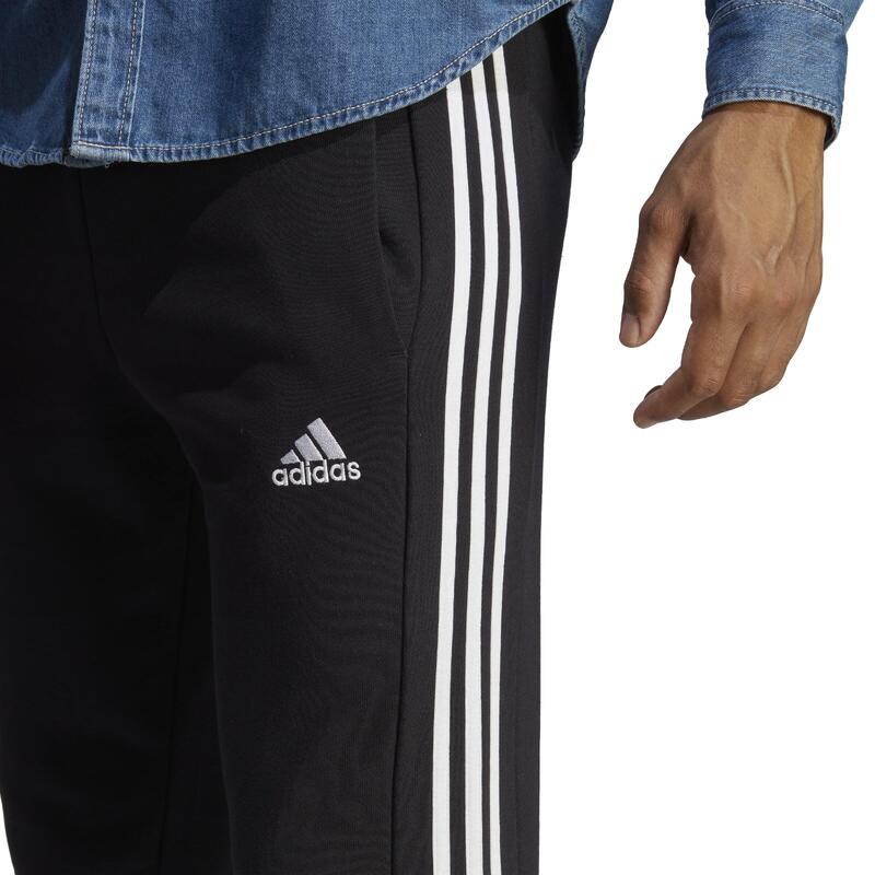 Pantalone adidas essentials french terry tapered cuff -stripes - ha