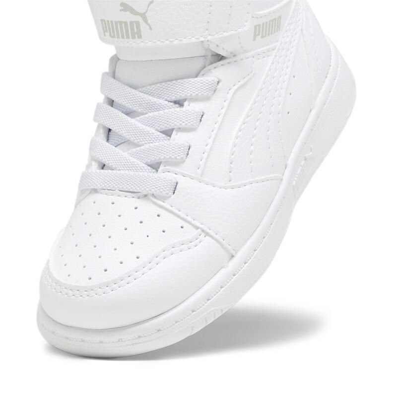 PUMA Rebound V6 Mid Sneakers Kinder PUMA White Cool Light Gray