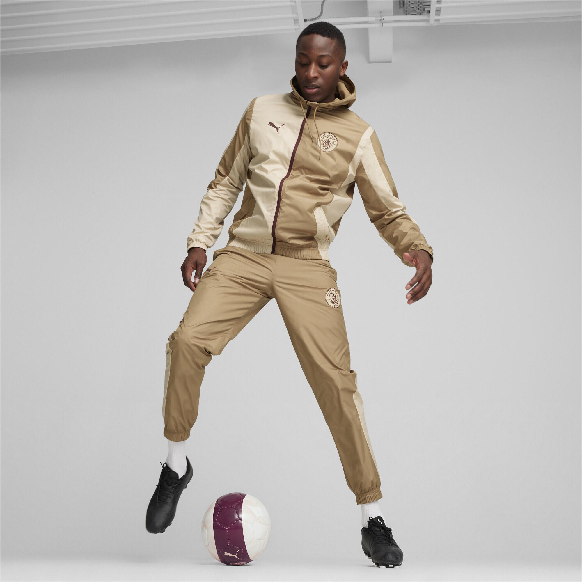 Veste tissée d'avant-match 23/24 Manchester City PUMA Toasted Granola Beige 5/6