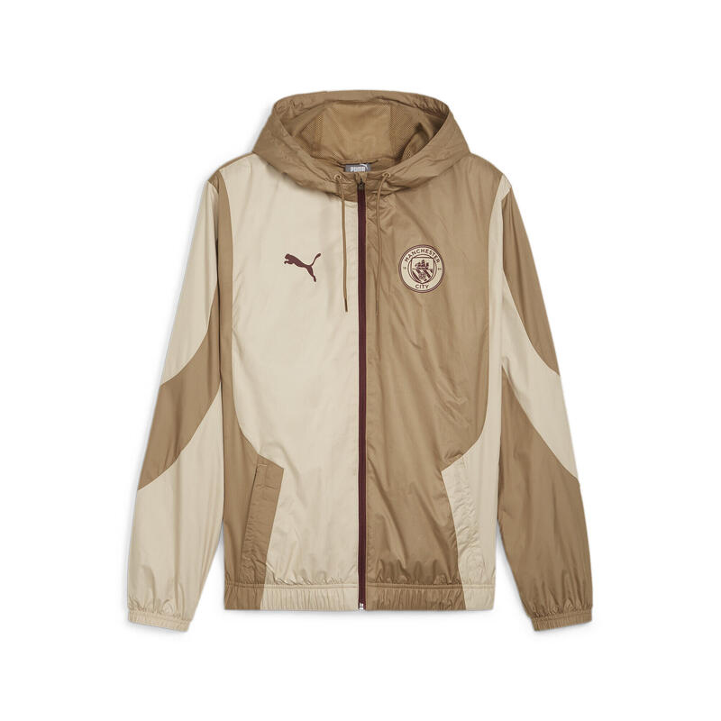 Veste tissée d'avant-match 23/24 Manchester City PUMA Toasted Granola Beige