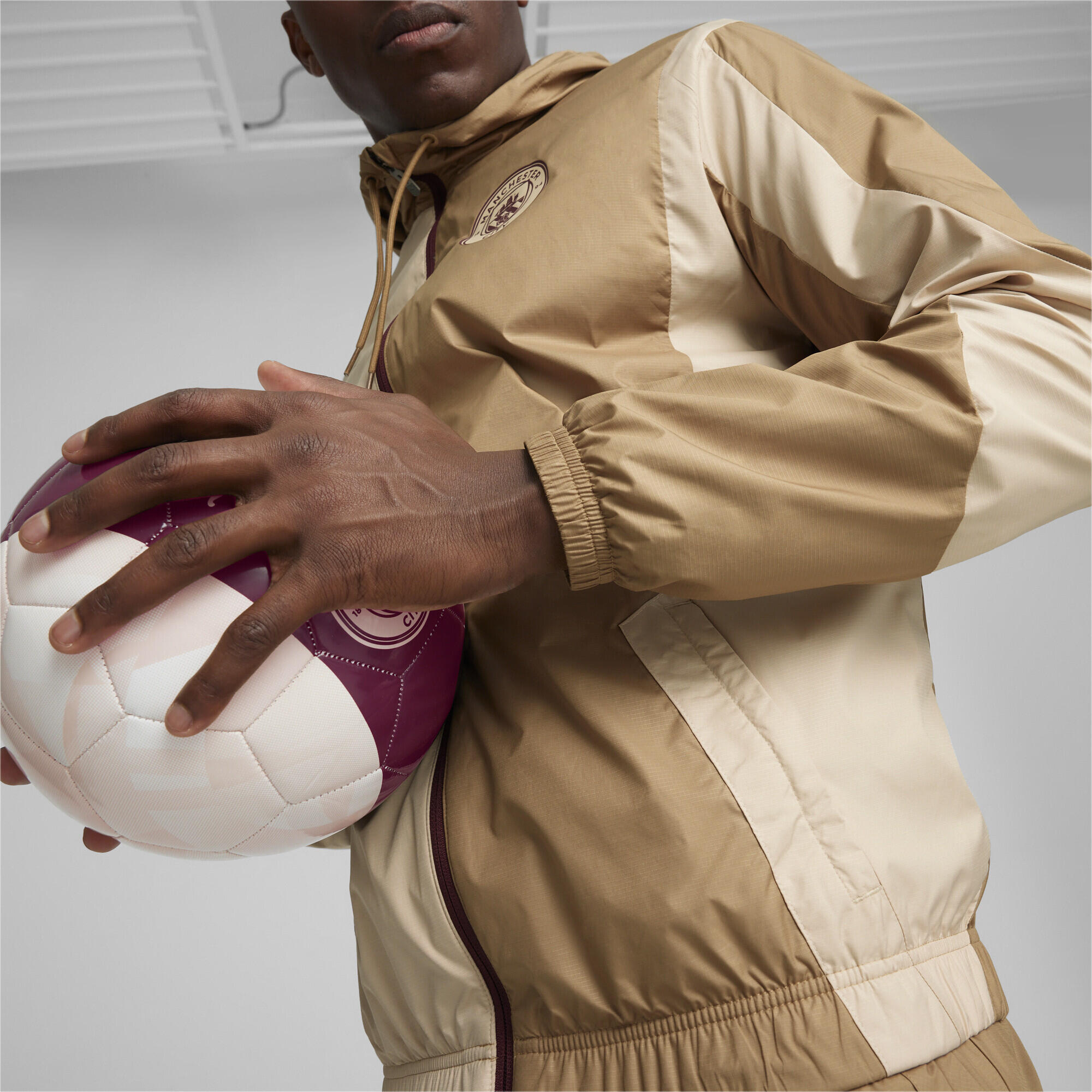 Veste tissée d'avant-match 23/24 Manchester City PUMA Toasted Granola Beige 3/6