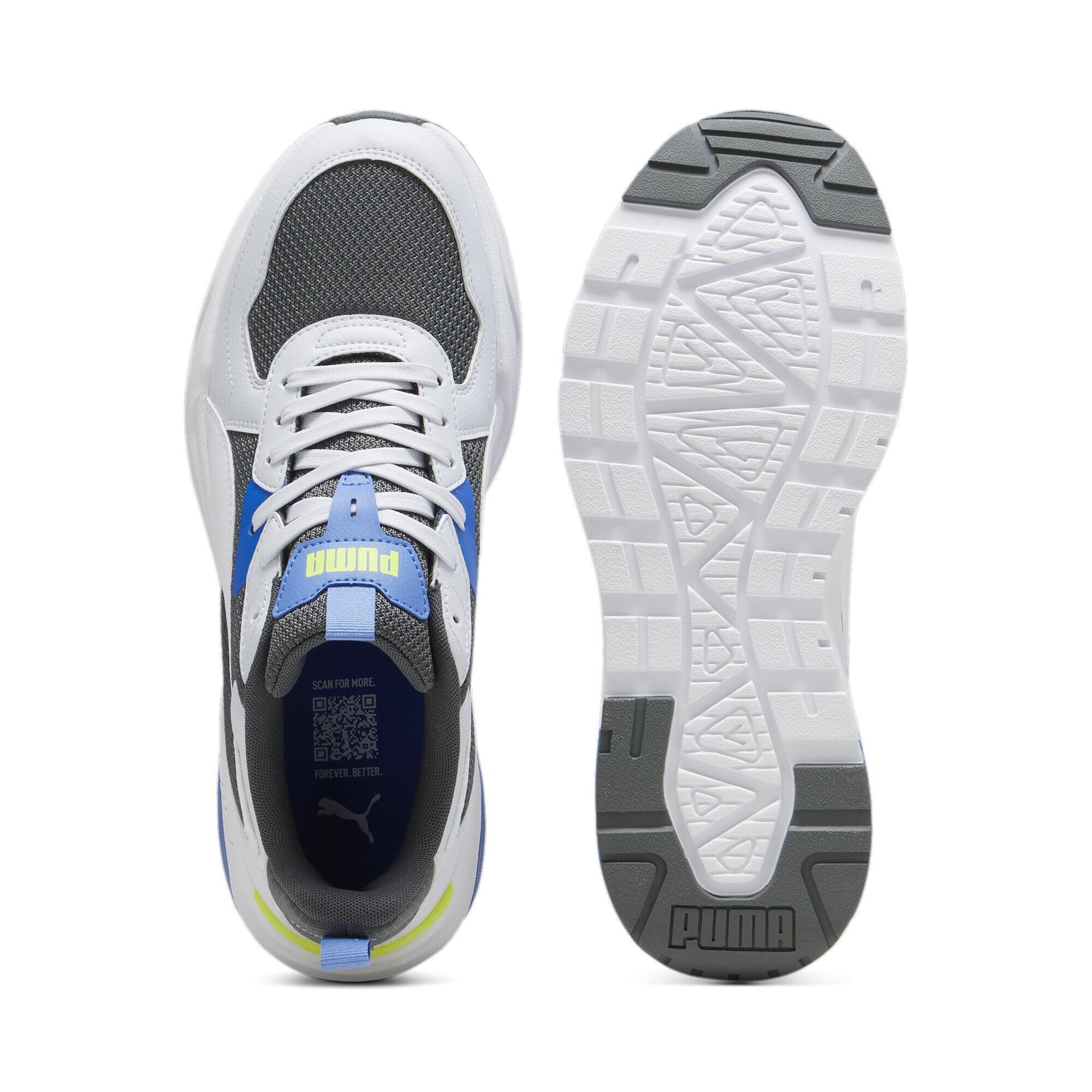 Zapatillas Trinity Lite Hombre PUMA Mineral Gray White Silver Mist Electric Lime 4/6