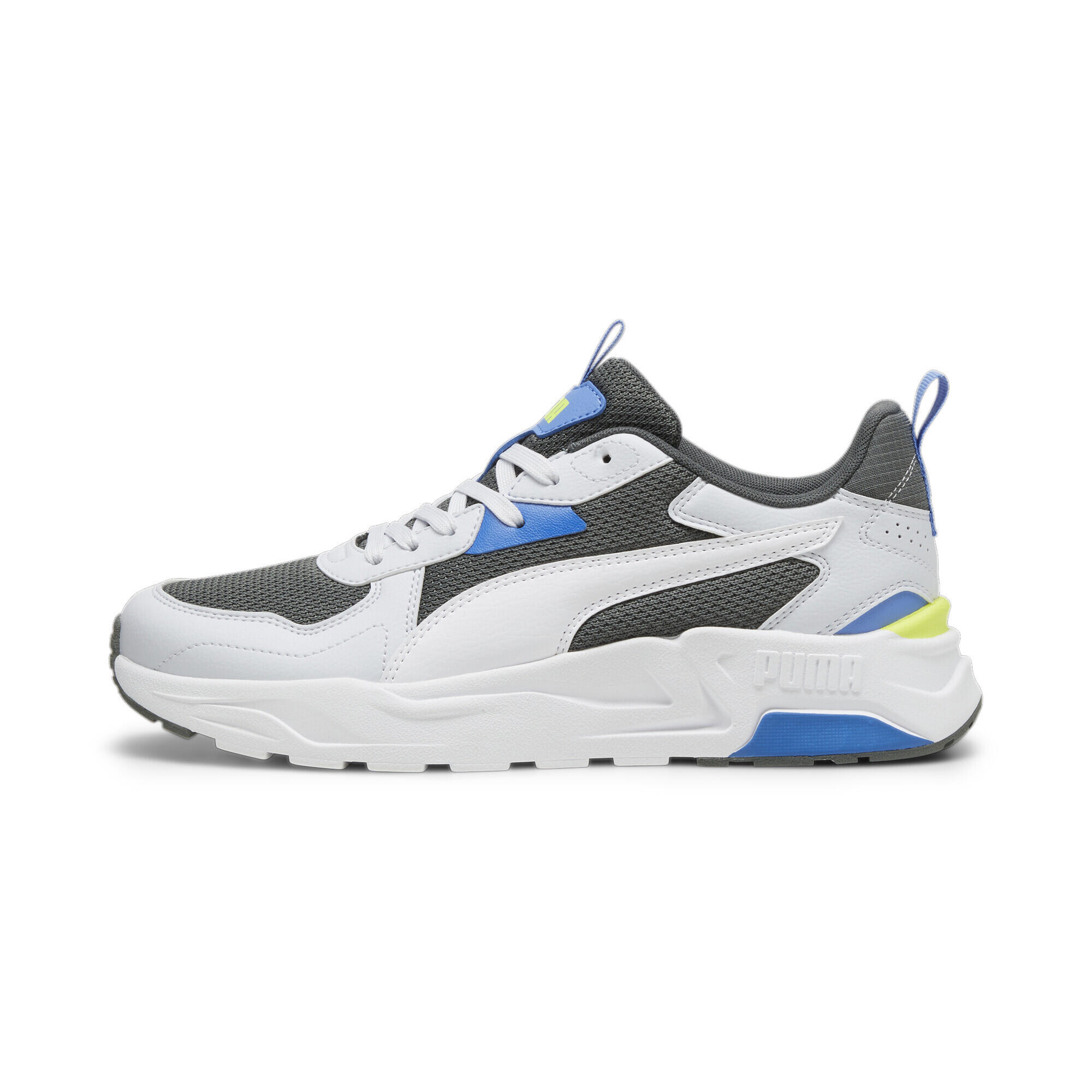 Zapatillas Trinity Lite Hombre PUMA Mineral Gray White Silver Mist Electric Lime 3/6