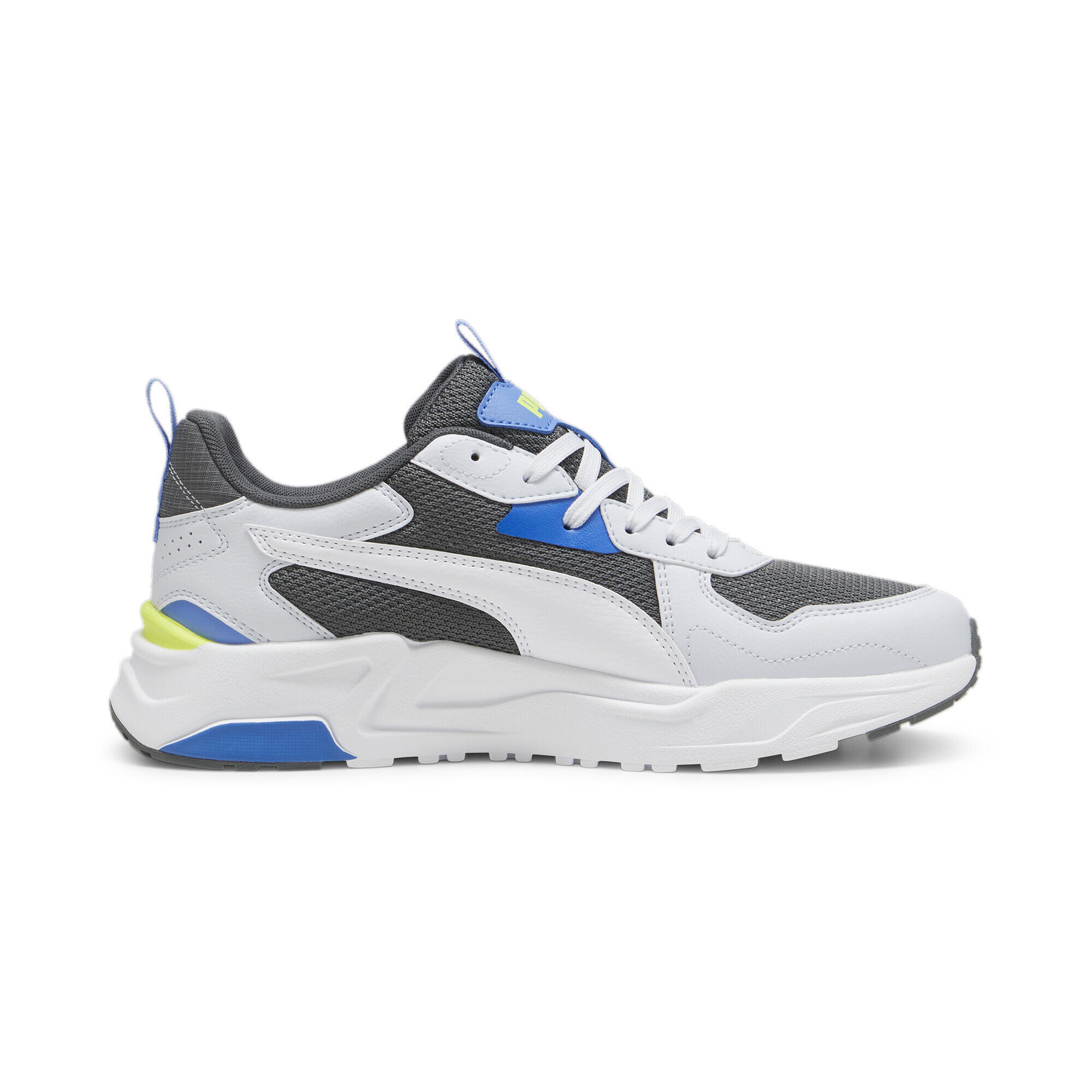 Zapatillas Trinity Lite Hombre PUMA Mineral Gray White Silver Mist Electric Lime 5/6