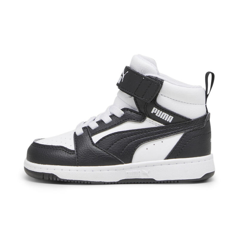 Cizme copii Rebound V6 Mid, Roșu/Alb/Negru PUMA White Black Shadow Gray