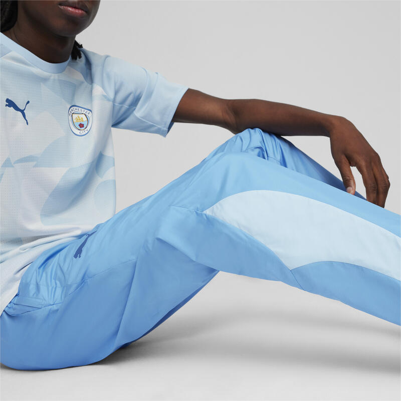 Pantaloni da ginnastica pre partita Manchester City PUMA Regal Blue Silver Sky