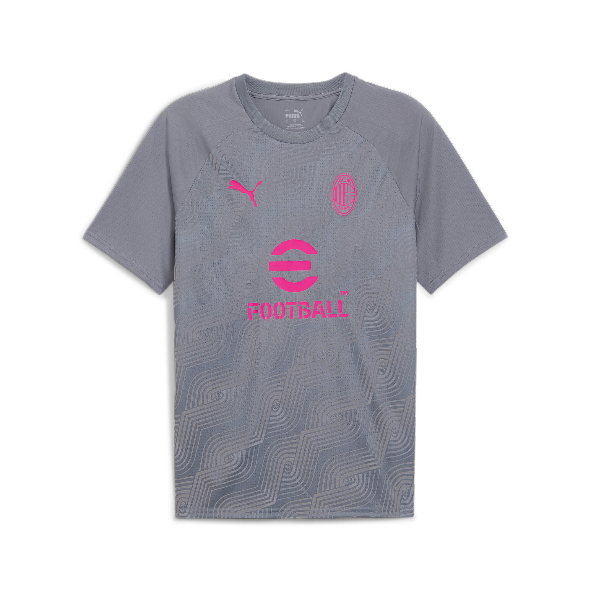 Maillot d'avant-match 23/24 AC Milan PUMA Gray Tile Ravish Pink 1/6