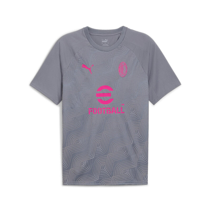 Camiseta de fútbol prepartido AC Milan PUMA Gray Tile Ravish Pink