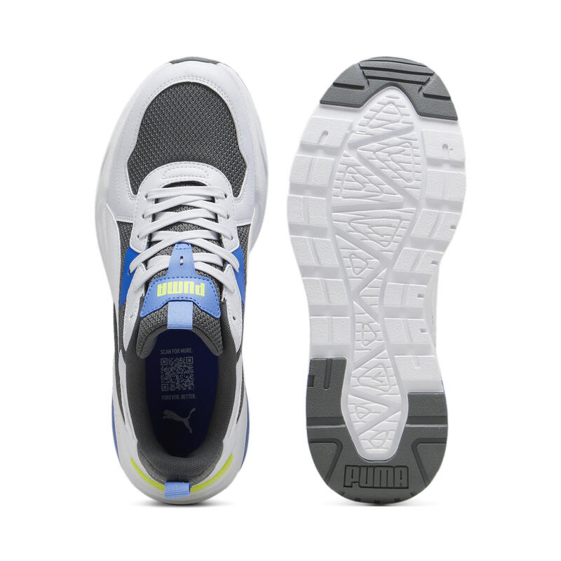 Sneakers Trinity Lite da uomo PUMA Mineral Gray White Silver Mist Electric Lime
