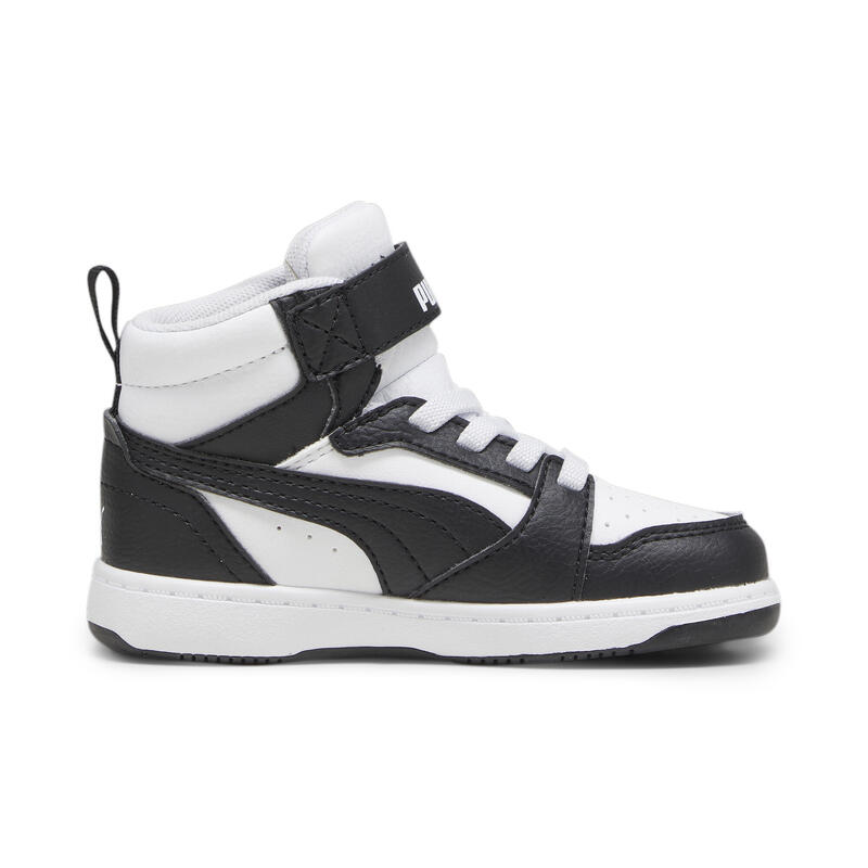 Cizme copii Rebound V6 Mid, Roșu/Alb/Negru PUMA White Black Shadow Gray