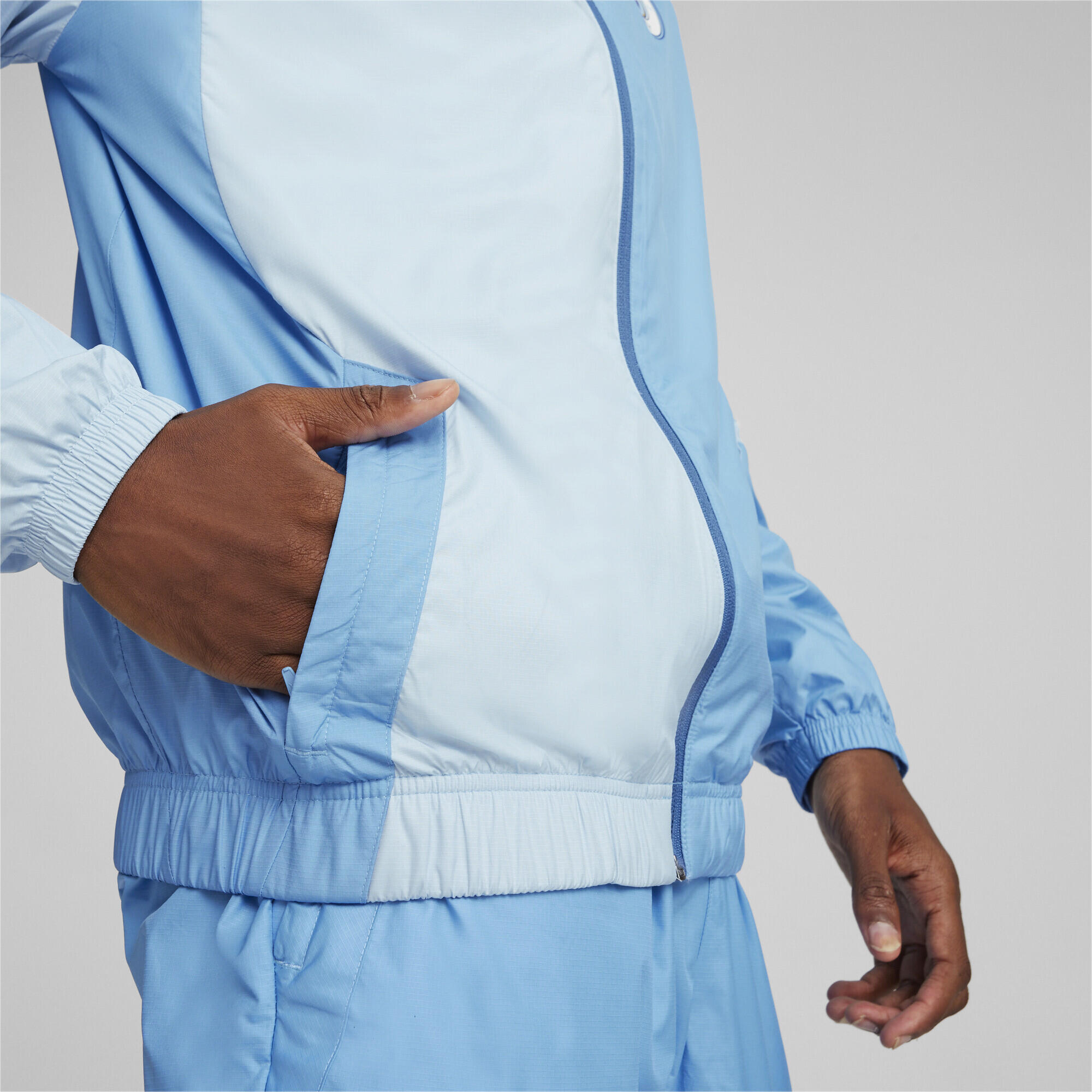 Chaqueta prepartido Manchester City PUMA Regal Blue Silver Sky 3/6