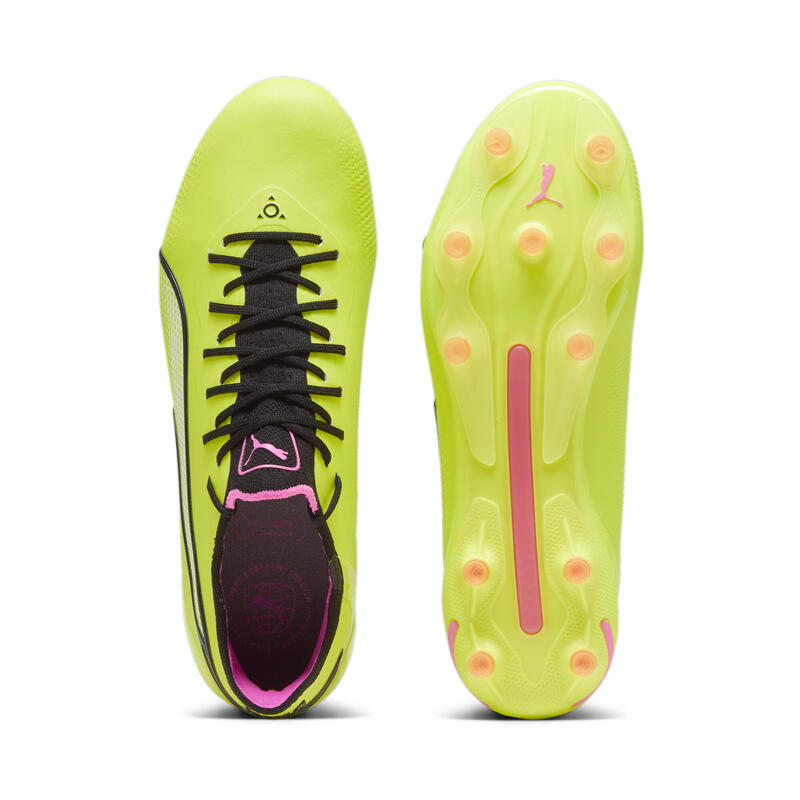 KING ULTIMATE FG/AG voetbalschoenen PUMA Electric Lime Black Poison Pink Green