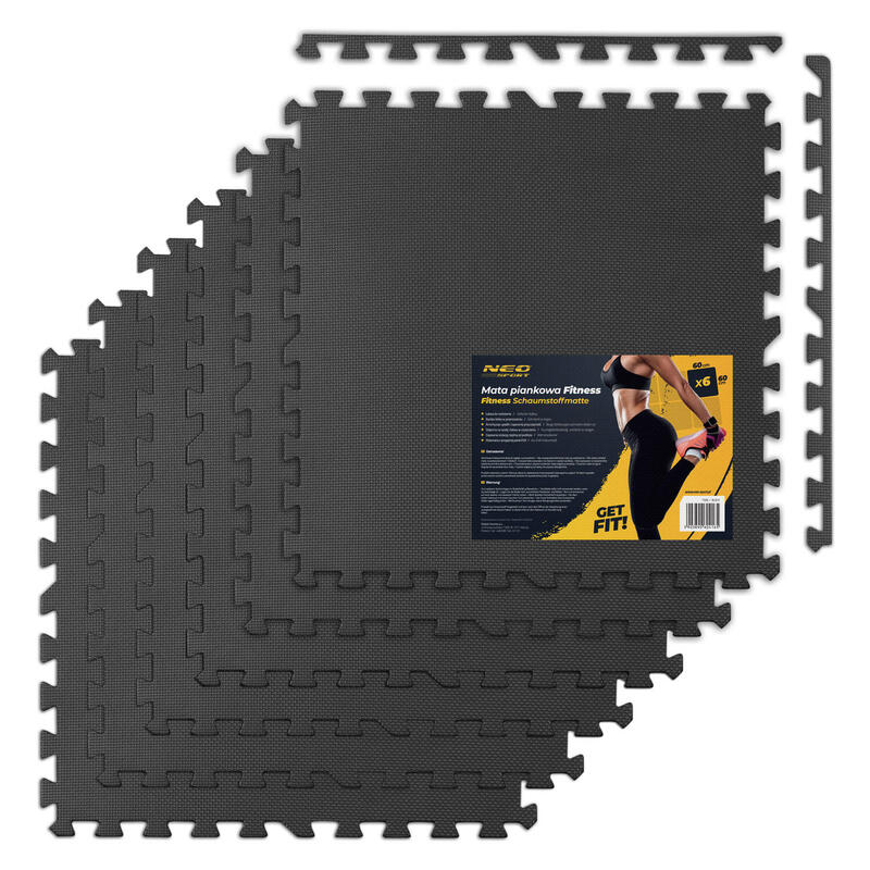 Mata piankowa puzzle pod sprzęt fitness Neo-Sport 180 x 120 cm