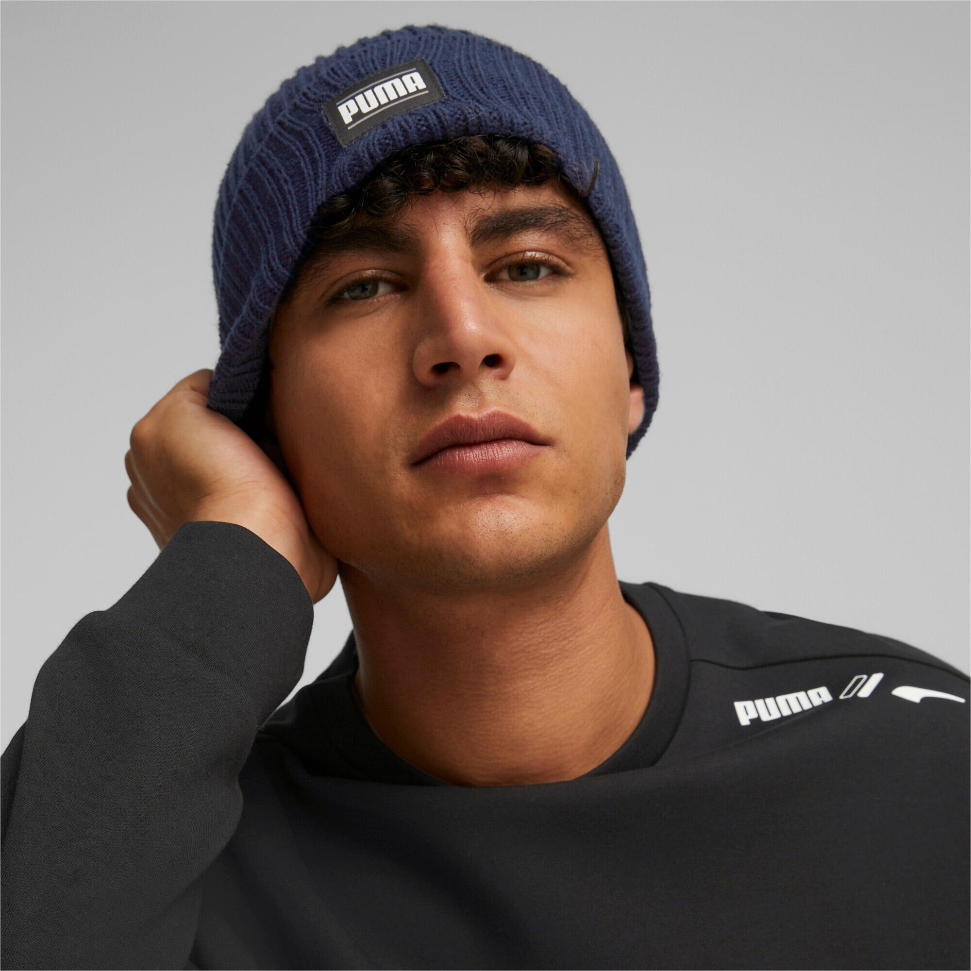 Gorro Puma Ribbed Classic Cuff Beanie, Azul, Unissex 7/7
