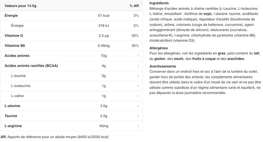 BCAA en poudre - Amino X - Punch aux Fruits 2/4