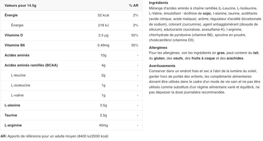 BCAA en poudre - Amino X - Pomme Verte 2/4