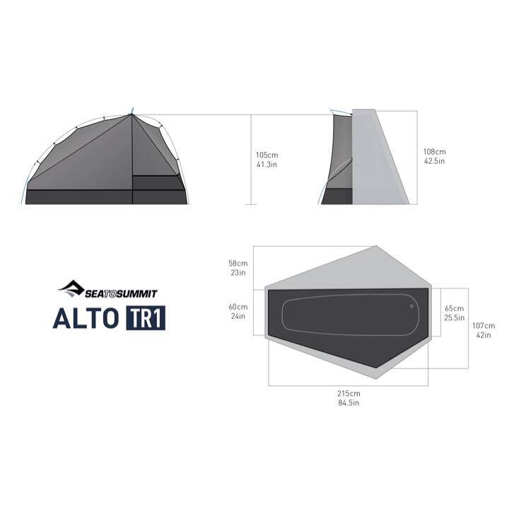 Sea to Summit Alto TR1 Plus - One Person Ultralight Tent (3+ Season) -  4