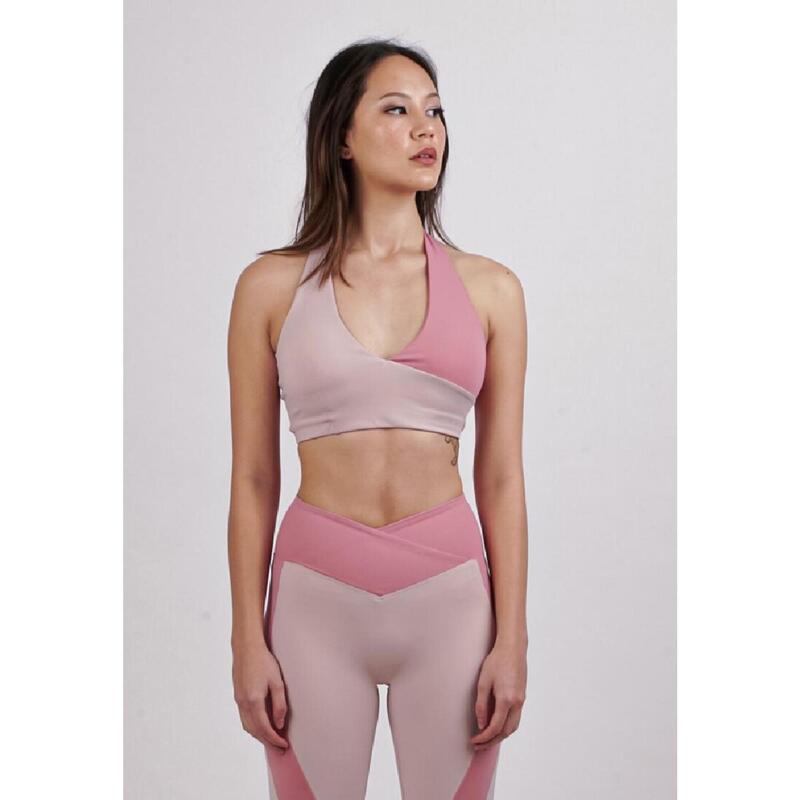 Self Love Pink Halter Sports Bra