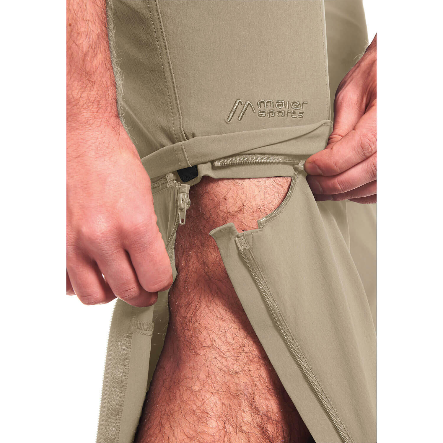 Pantalon Convertible Maier Sports Tajo Court Beige Homme 7/7