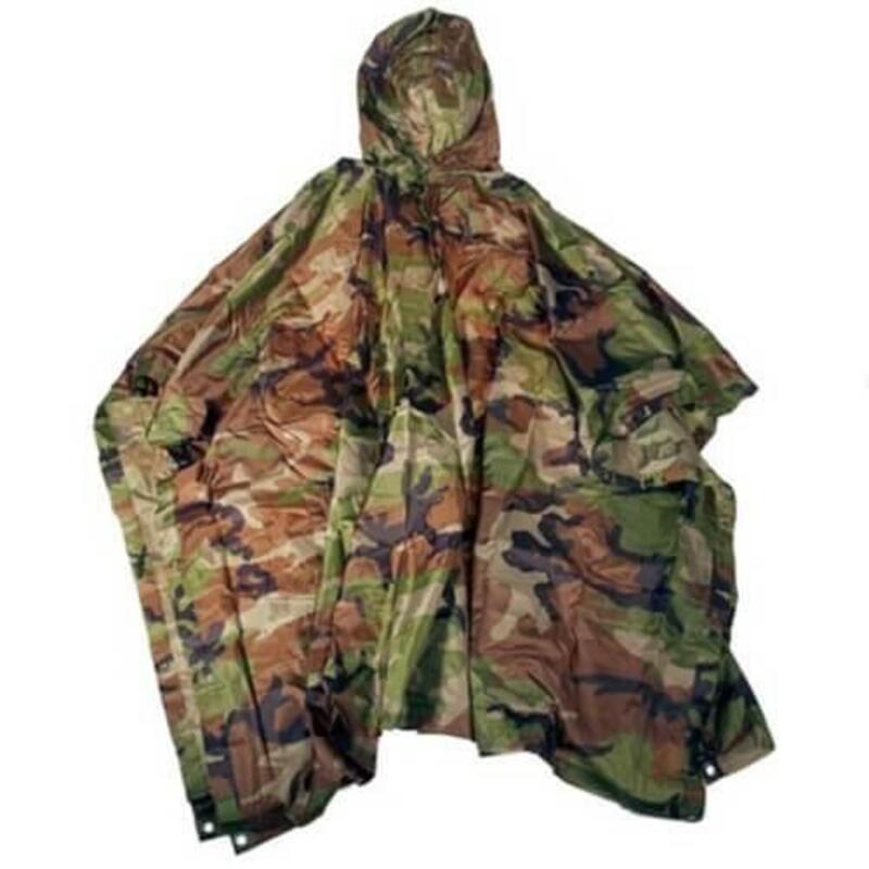 Poncho Ripstop Woodland - camouflage Groen