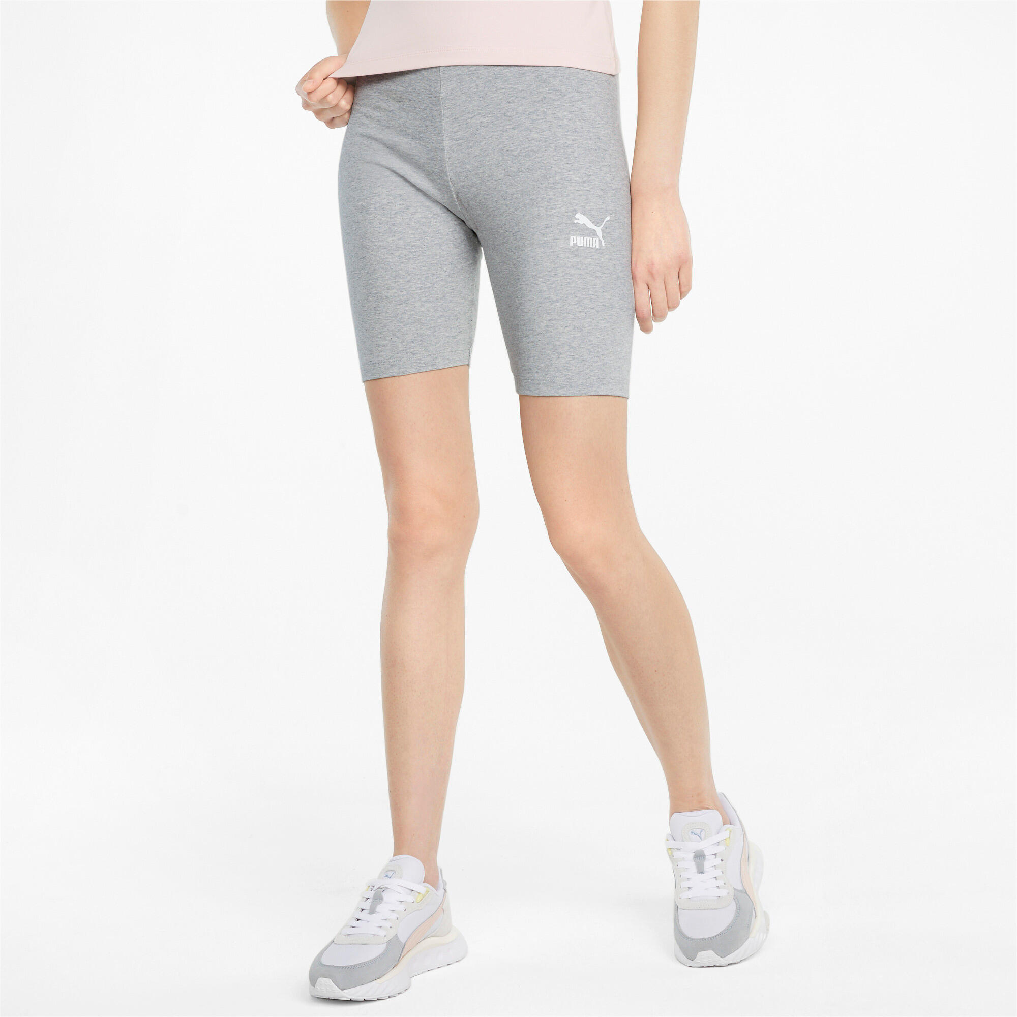 PUMA Calças curtas clássicas para mulher - Urze cinzenta clara 6/7