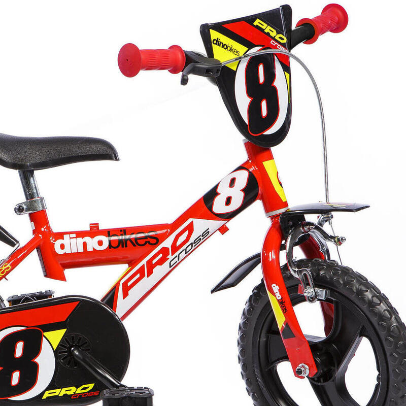 Bicicleta pentru copii Pro Cross DB-123GLN-06 Dino Bikes, 12 inch, culoare rosu